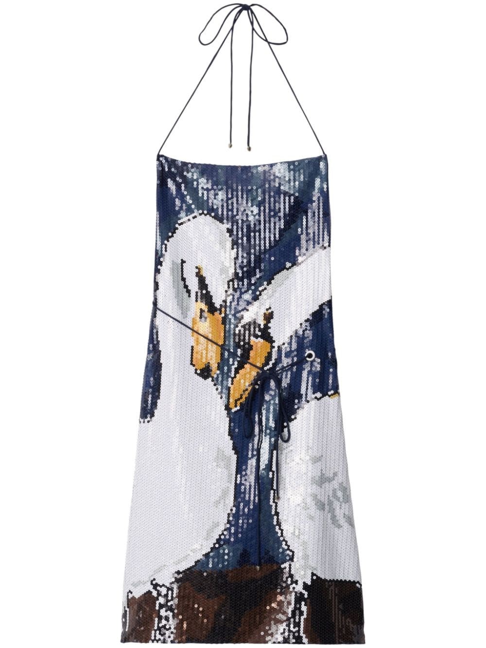 Burberry swan-motif sequined midi dress